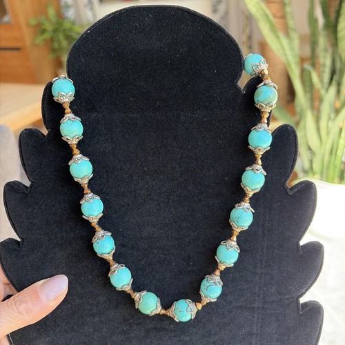 Türkis perlenkette boho - perlenkette,