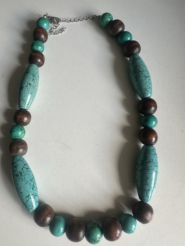 Boho statement kette türkis - statement, |