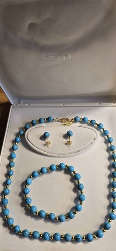 Schmuckset türkis gold