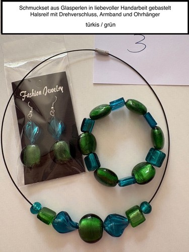 Schmuckset aus glasperlen - schmuckset,