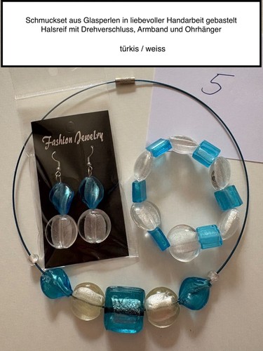 Schmuckset aus glasperlen - schmuckset,