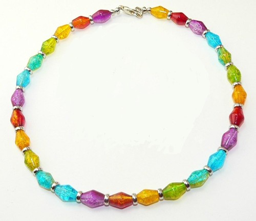 Halskette collier glas - halskette,