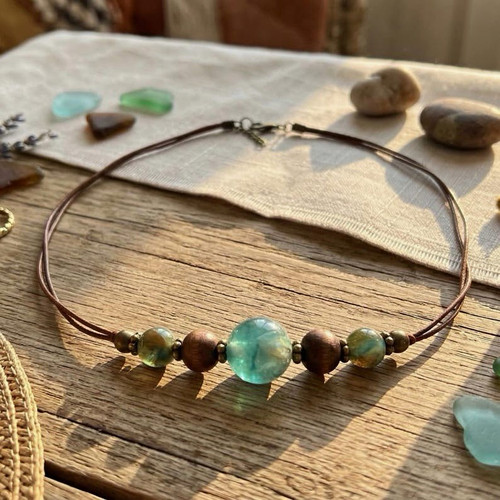 Boho perlenkette halskette - perlenkette,