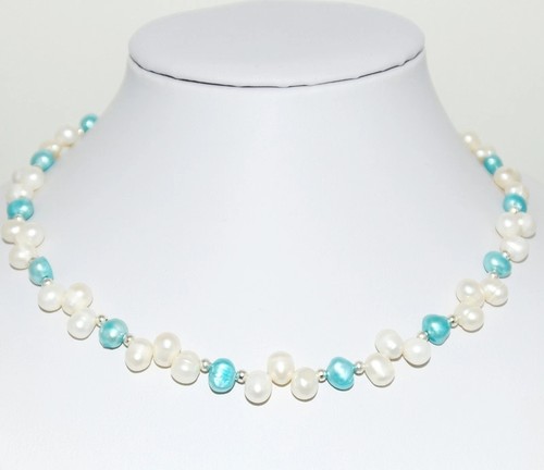 Natur perlen hals kette - natur, perlen-hals-kette