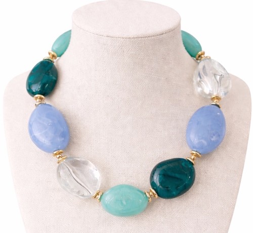 Statement kette blau - statement,