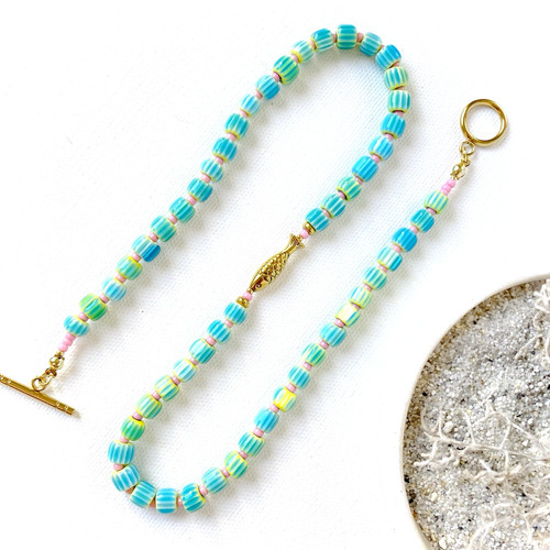 Kurze kette mit millefiori - kurze,