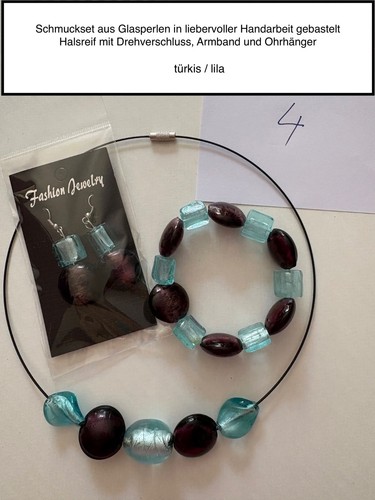 Schmuckset aus glasperlen - schmuckset,