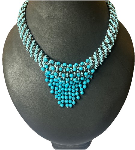 Kunstperlen kette midcentury - kunstperlen,