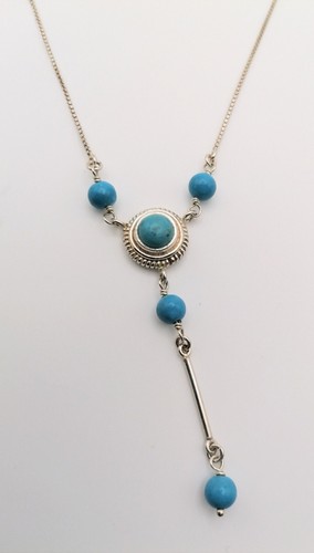 Kette mit türkisen 925 - y,